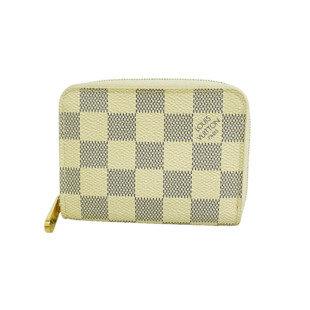 Louis Vuitton Damier Azur Zippy Coin Purse N63069 White Women's Wallet/Coin Case